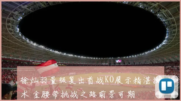 徐灿羽量级复出首战KO展示精湛技术 金腰带挑战之路前景可期